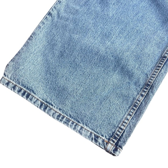 Motel Denim Roomy Extra Wide Low Rise Jeans In Vintage Blue Wash Size 32x34 - Picture 5 of 7